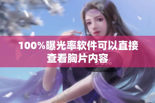 100%曝光率软件可以直接查看胸片内容