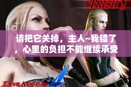 请把它关掉，主人~我错了，心里的负担不能继续承受下去