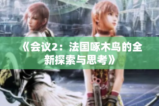 《会议2：法国啄木鸟的全新探索与思考》