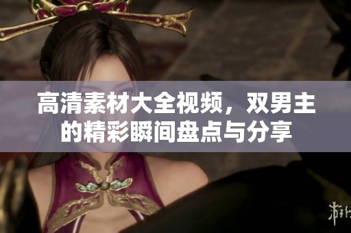 高清素材大全视频，双男主的精彩瞬间盘点与分享