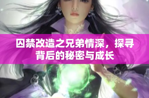 囚禁改造之兄弟情深，探寻背后的秘密与成长