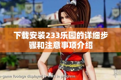 下载安装233乐园的详细步骤和注意事项介绍