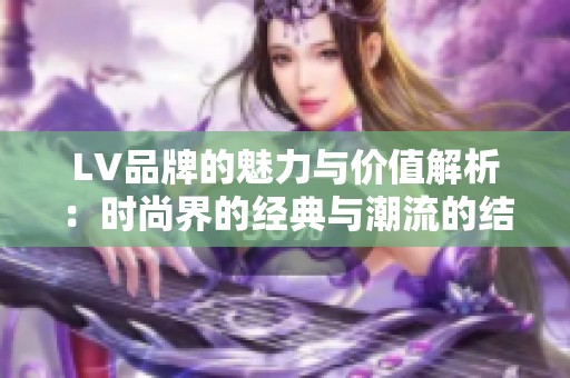 LV品牌的魅力与价值解析：时尚界的经典与潮流的结合