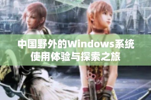 中国野外的Windows系统使用体验与探索之旅