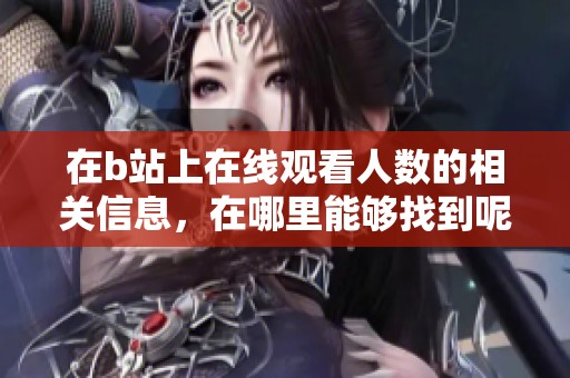 在b站上在线观看人数的相关信息，在哪里能够找到呢
