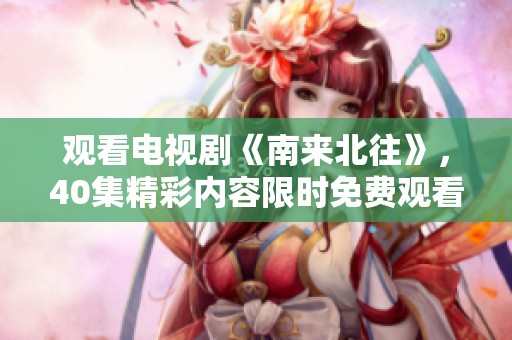观看电视剧《南来北往》，40集精彩内容限时免费观看，快来体验吧！