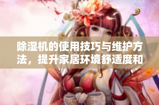 除湿机的使用技巧与维护方法，提升家居环境舒适度和健康水平