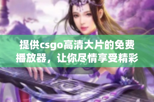 提供csgo高清大片的免费播放器，让你尽情享受精彩的游戏画面