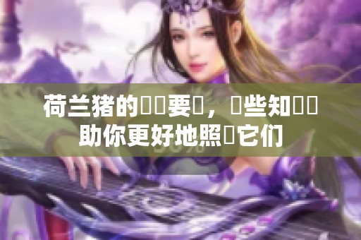 荷兰猪的飼養要點，這些知識幫助你更好地照顧它们