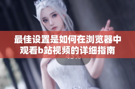 最佳设置是如何在浏览器中观看b站视频的详细指南