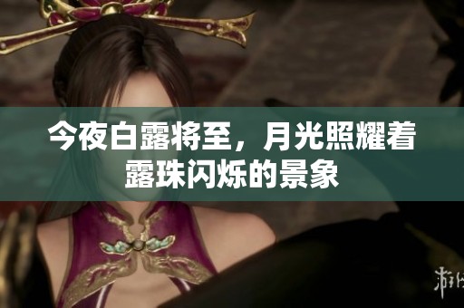 今夜白露将至，月光照耀着露珠闪烁的景象