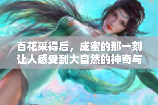 百花采得后，成蜜的那一刻让人感受到大自然的神奇与美好