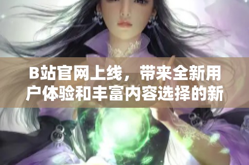 B站官网上线，带来全新用户体验和丰富内容选择的新平台。