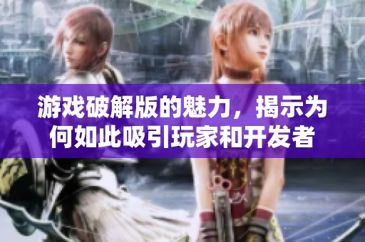 游戏破解版的魅力，揭示为何如此吸引玩家和开发者