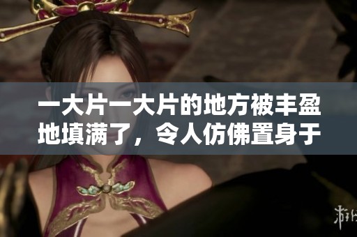 一大片一大片的地方被丰盈地填满了，令人仿佛置身于一片繁盛的景象中