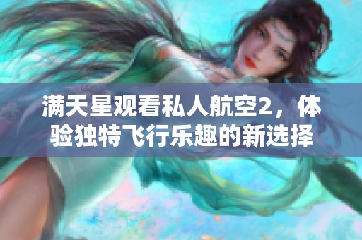 满天星观看私人航空2，体验独特飞行乐趣的新选择