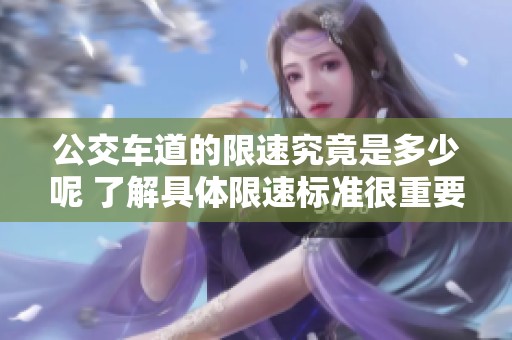 公交车道的限速究竟是多少呢 了解具体限速标准很重要