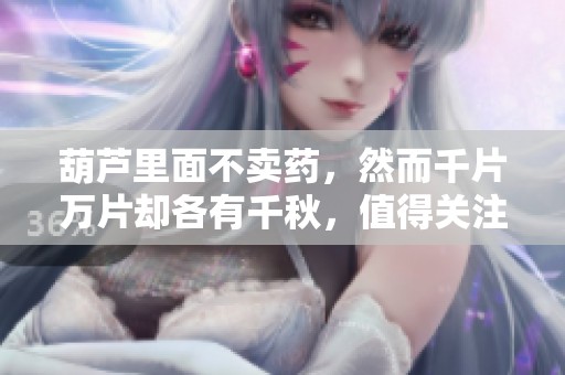 葫芦里面不卖药，然而千片万片却各有千秋，值得关注与探讨