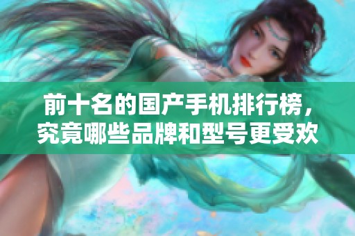前十名的国产手机排行榜，究竟哪些品牌和型号更受欢迎呢