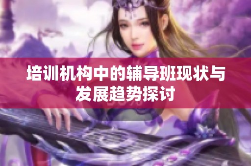 培训机构中的辅导班现状与发展趋势探讨