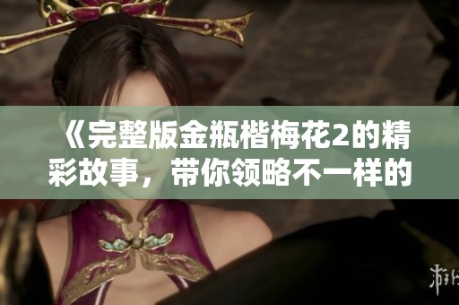 《完整版金瓶楷梅花2的精彩故事，带你领略不一样的风情》