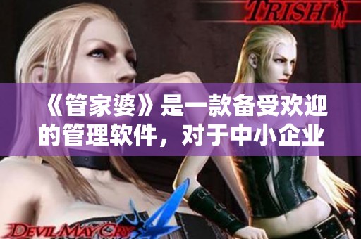《管家婆》是一款备受欢迎的管理软件，对于中小企业的帮助不容小觑。