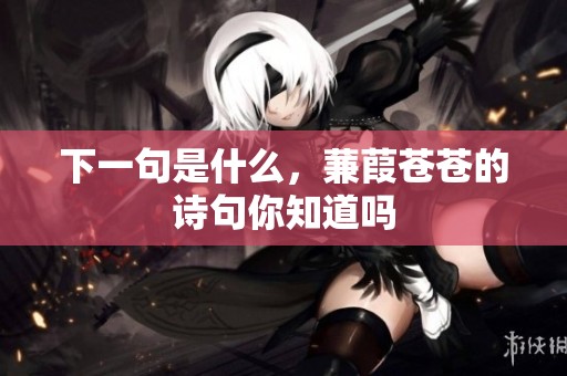 下一句是什么，蒹葭苍苍的诗句你知道吗