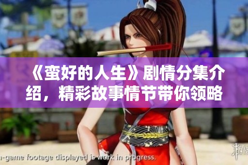 《蛮好的人生》剧情分集介绍，精彩故事情节带你领略人生的风采