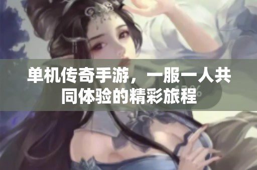单机传奇手游，一服一人共同体验的精彩旅程
