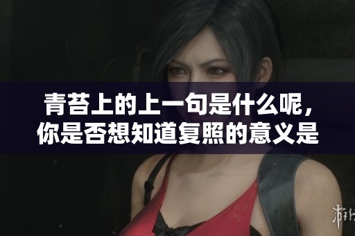 青苔上的上一句是什么呢，你是否想知道复照的意义是什么呢