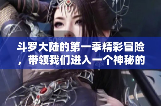斗罗大陆的第一季精彩冒险，带领我们进入一个神秘的奇幻世界