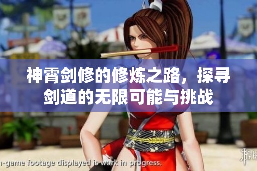 神霄剑修的修炼之路，探寻剑道的无限可能与挑战