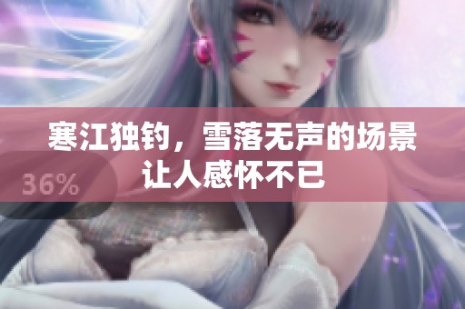 寒江独钓，雪落无声的场景让人感怀不已
