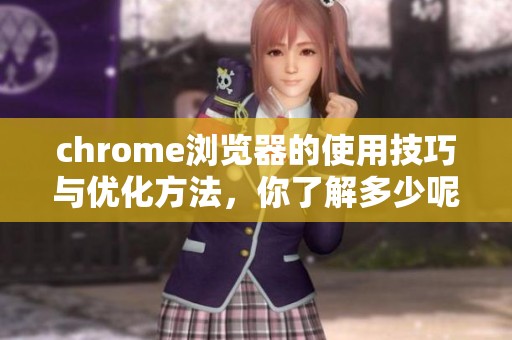 chrome浏览器的使用技巧与优化方法，你了解多少呢