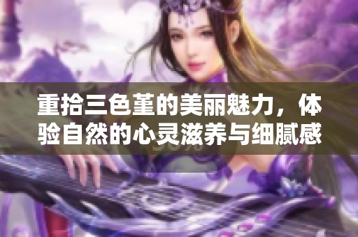 重拾三色堇的美丽魅力，体验自然的心灵滋养与细腻感受