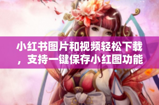 小红书图片和视频轻松下载，支持一键保存小红图功能。