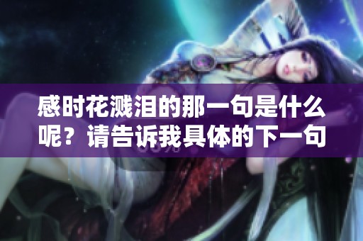 感时花溅泪的那一句是什么呢？请告诉我具体的下一句内容。