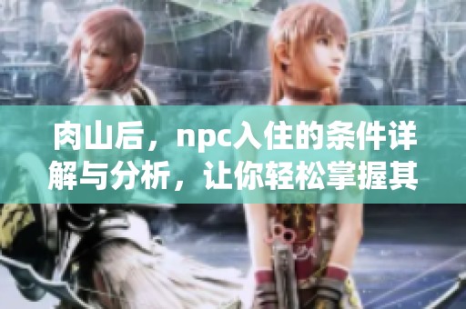 肉山后，npc入住的条件详解与分析，让你轻松掌握其中要点