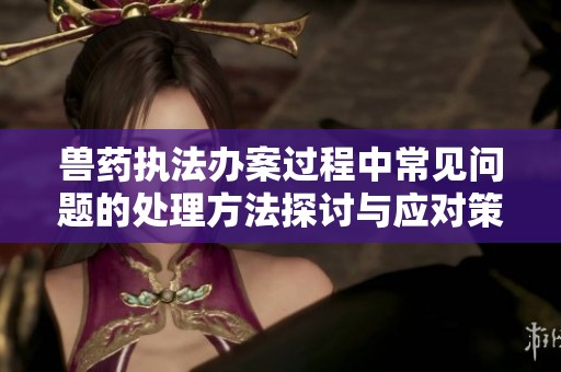 兽药执法办案过程中常见问题的处理方法探讨与应对策略
