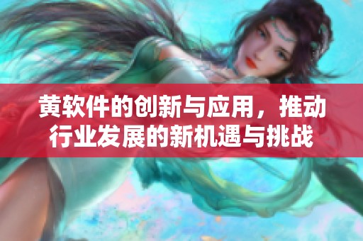 黄软件的创新与应用，推动行业发展的新机遇与挑战