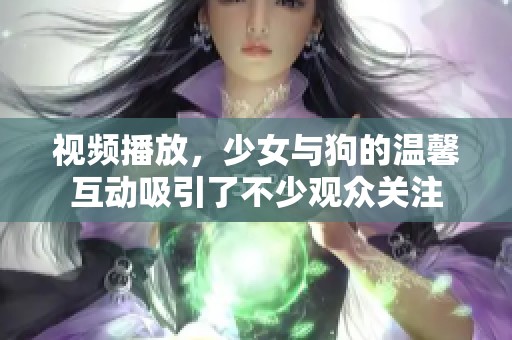 视频播放，少女与狗的温馨互动吸引了不少观众关注