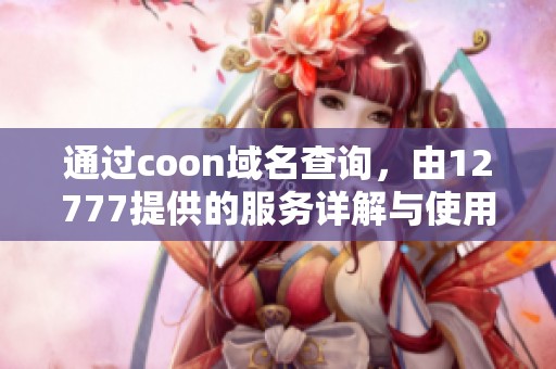 通过coon域名查询，由12777提供的服务详解与使用方法