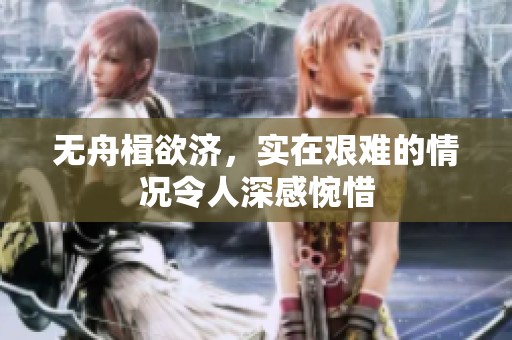 无舟楫欲济，实在艰难的情况令人深感惋惜