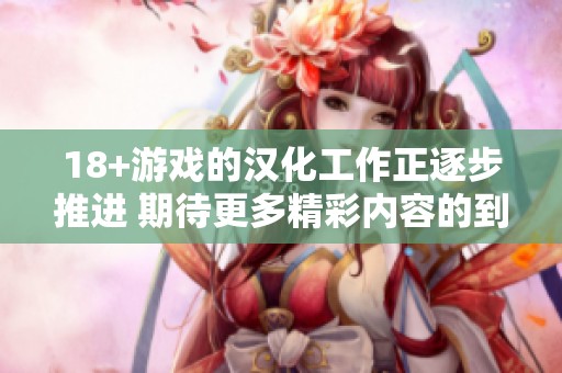 18+游戏的汉化工作正逐步推进 期待更多精彩内容的到来