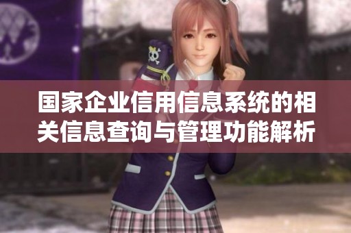 国家企业信用信息系统的相关信息查询与管理功能解析