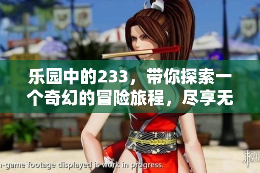 乐园中的233，带你探索一个奇幻的冒险旅程，尽享无穷乐趣