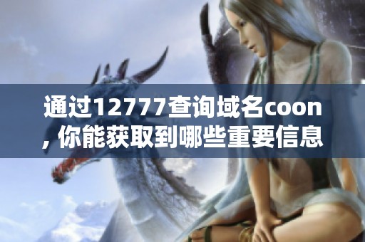 通过12777查询域名coon, 你能获取到哪些重要信息呢