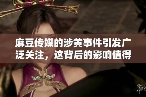 麻豆传媒的涉黄事件引发广泛关注，这背后的影响值得深思。