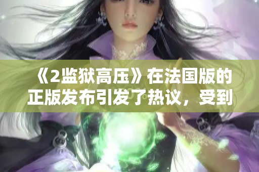 《2监狱高压》在法国版的正版发布引发了热议，受到了广泛关注
